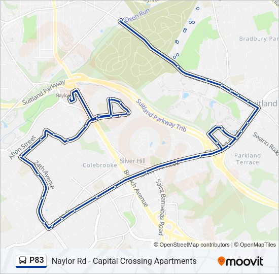 P83 Bus Line Map