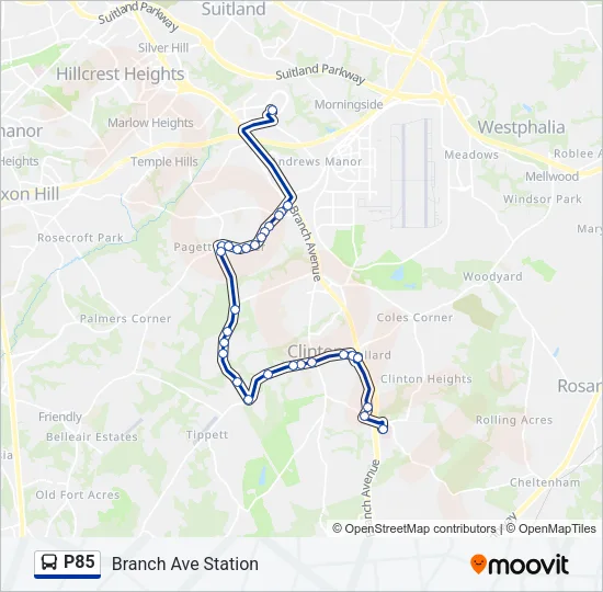 P85 Bus Line Map