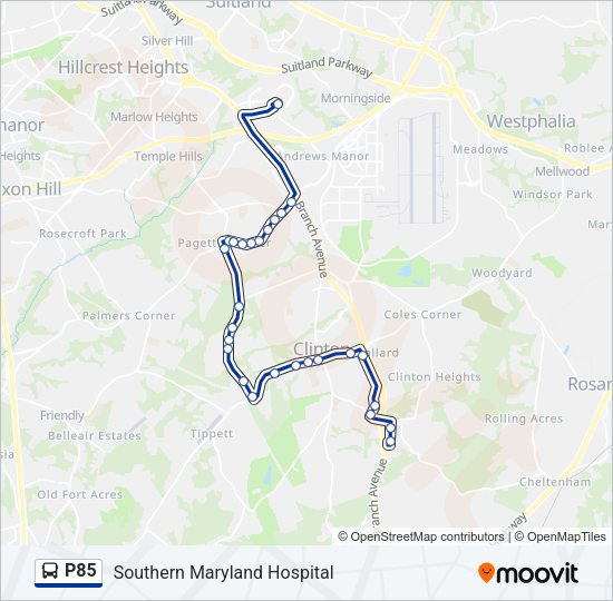 P85 Bus Line Map