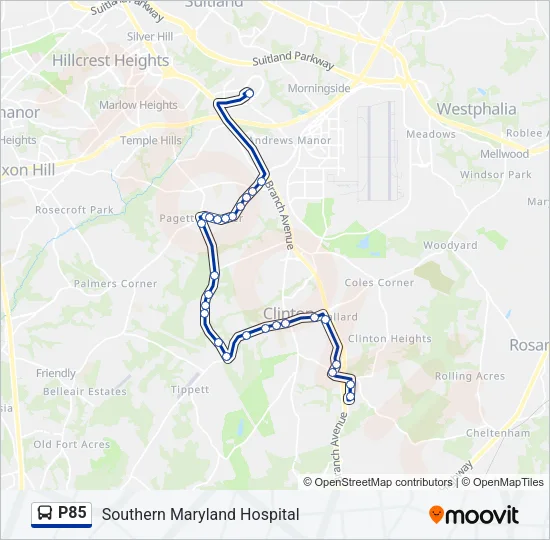 P85 Bus Line Map