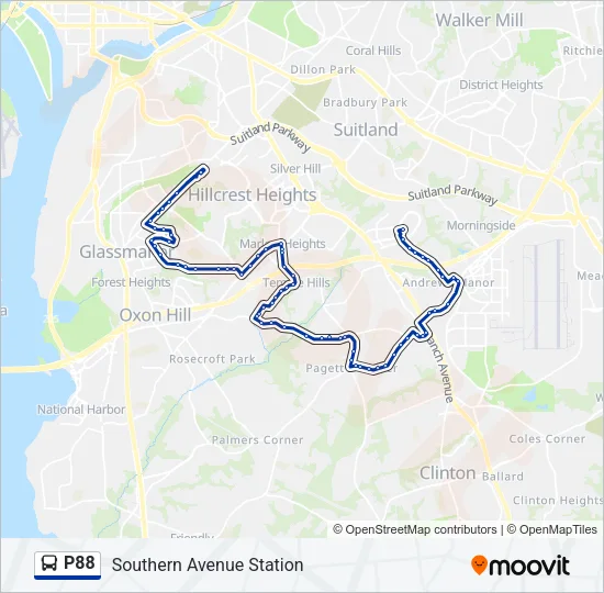 P88 Bus Line Map