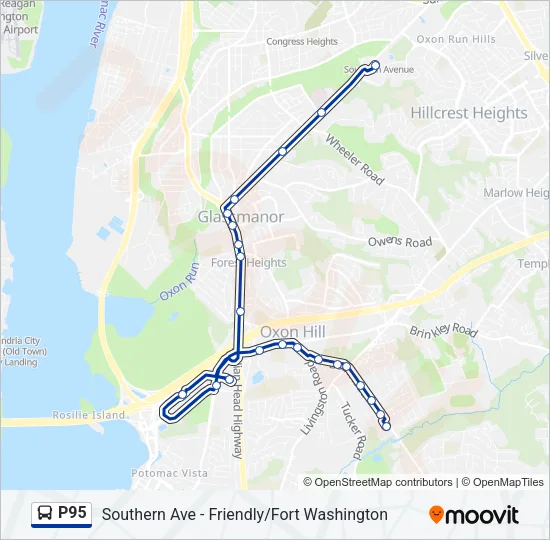 P95 Bus Line Map