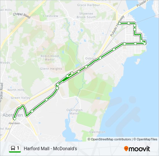 1 Bus Line Map
