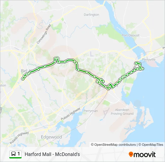 1 Bus Line Map