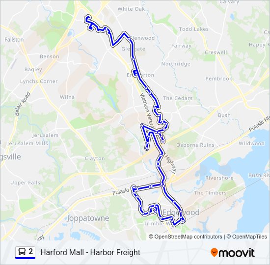 2 Bus Line Map