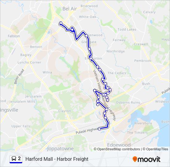 2 Bus Line Map