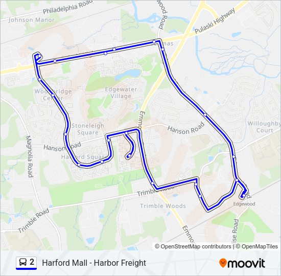 2 Bus Line Map