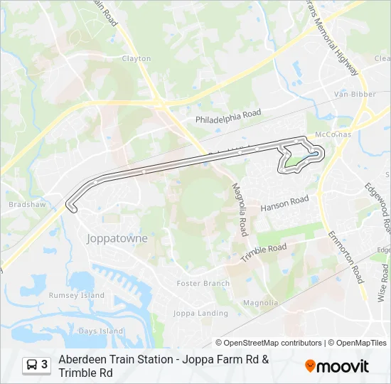 3 Bus Line Map