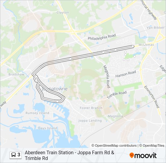 3 Bus Line Map