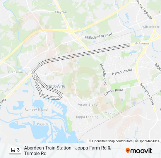 3 Bus Line Map