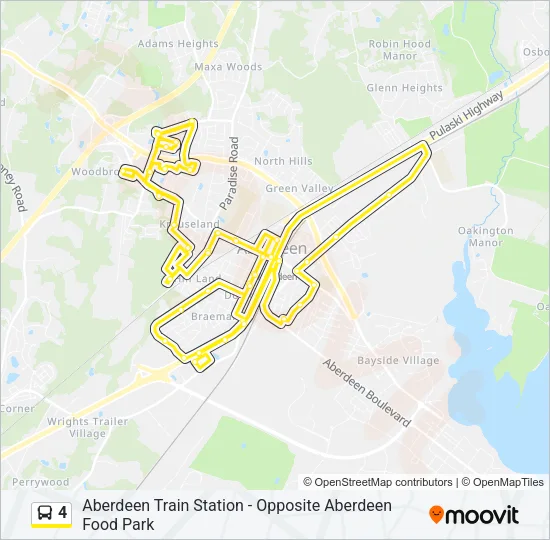 4 Bus Line Map