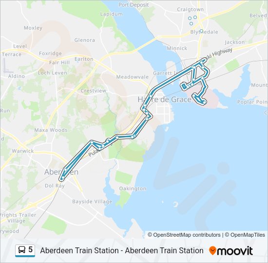 5 Bus Line Map
