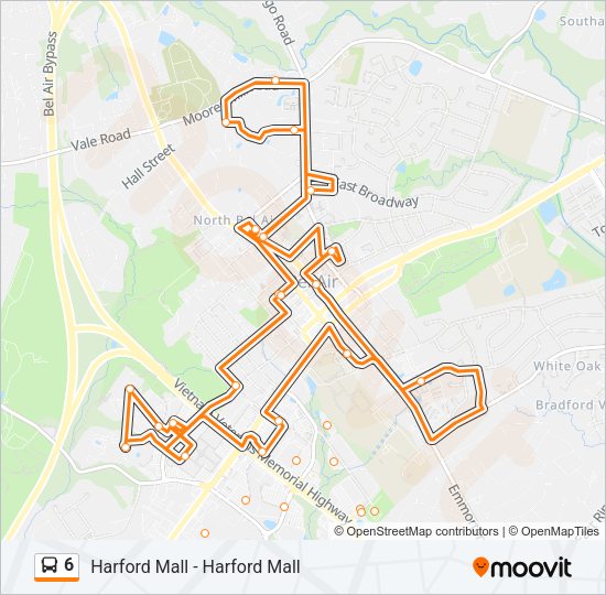 6 Bus Line Map