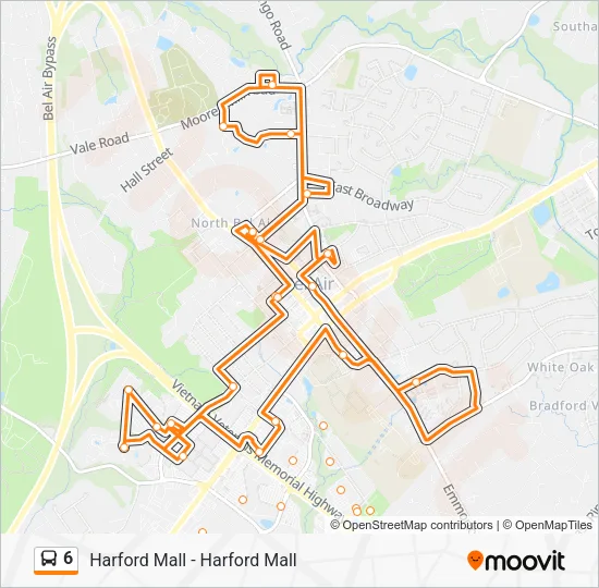 6 Bus Line Map