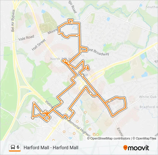 6 Bus Line Map