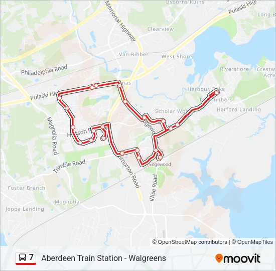 7 Bus Line Map