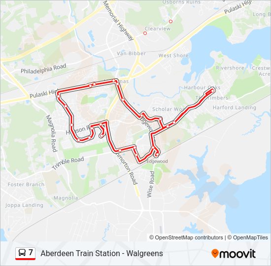 7 Bus Line Map