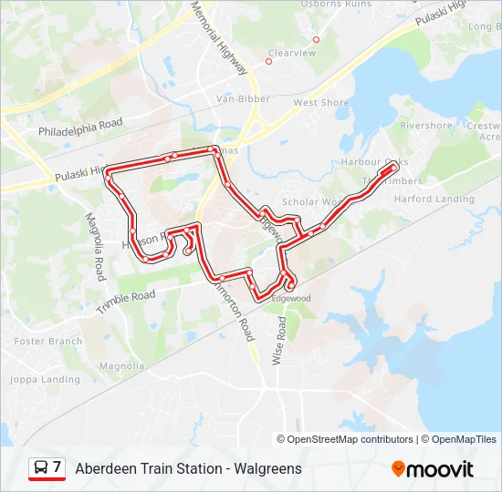 7 Bus Line Map