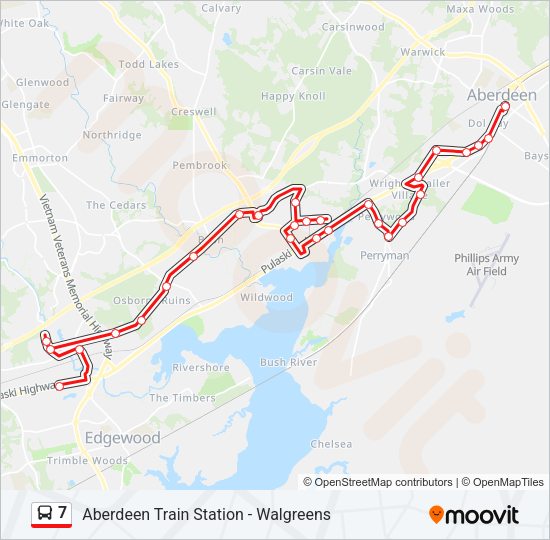 7 Bus Line Map