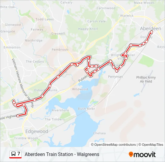 7 Bus Line Map