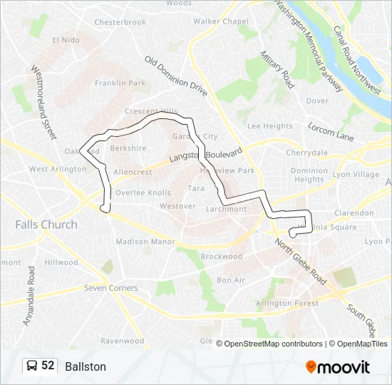 52 Bus Line Map