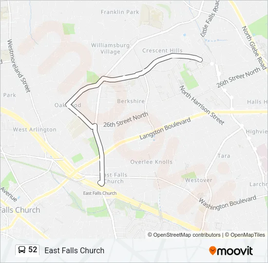 52 Bus Line Map