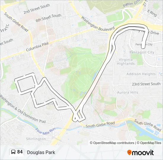 84 Bus Line Map