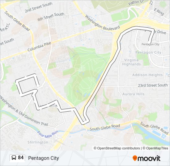 84 Bus Line Map