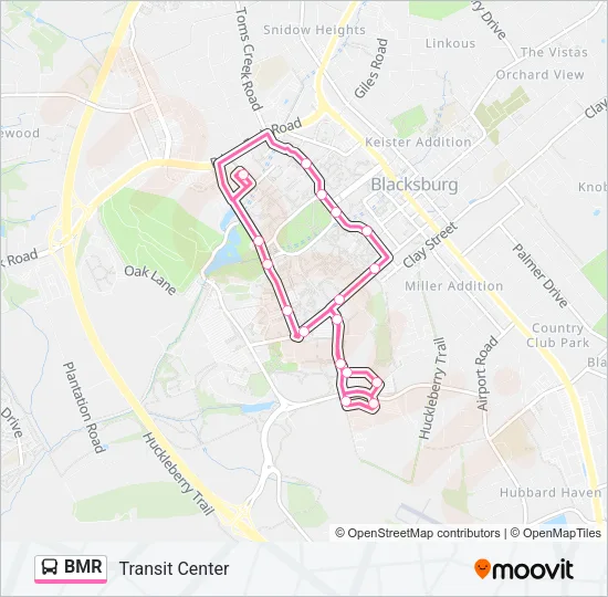 BMR Bus Line Map