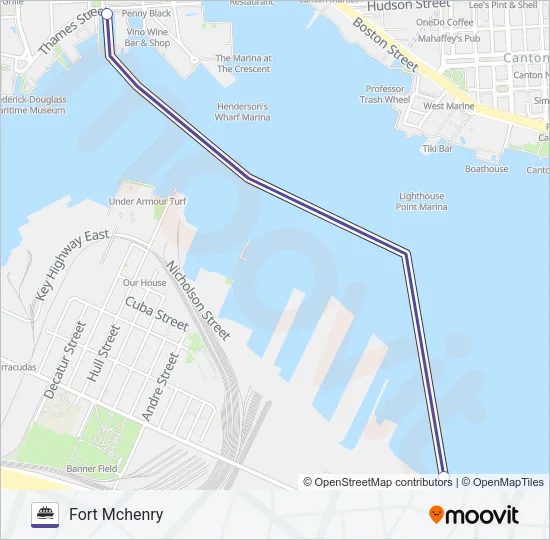FORT LINE Ferry Line Map