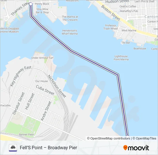 FORT LINE Ferry Line Map