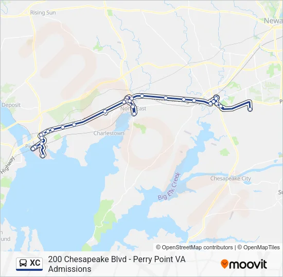XC Bus Line Map