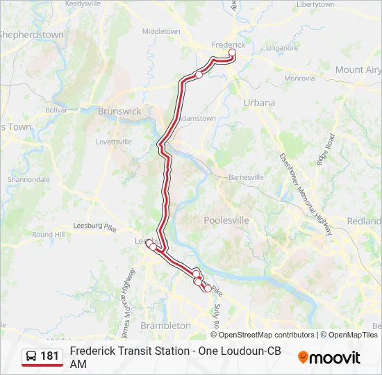 181 Route: Schedules, Stops & Maps - Leesburg/Lansdowne/One Loudoun ...