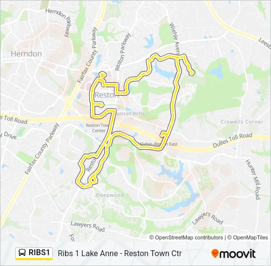 RIBS1 Bus Line Map