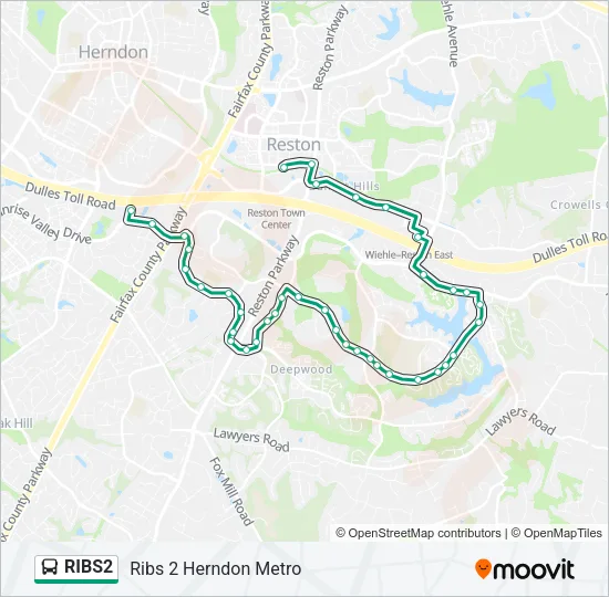 RIBS2 Bus Line Map