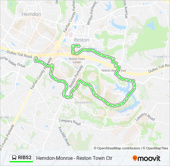 RIBS2 bus Line Map