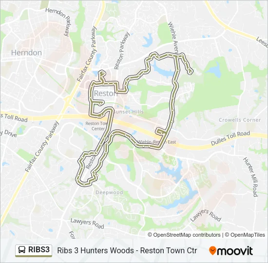 RIBS3 Bus Line Map