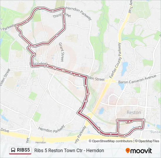 RIBS5 Bus Line Map