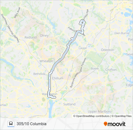 305 Route: Schedules, Stops & Maps - 305/10 Columbia (Updated)