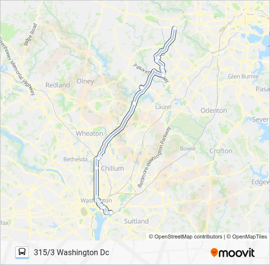 315 Route: Schedules, Stops & Maps - 315/3 Washington Dc (Updated)