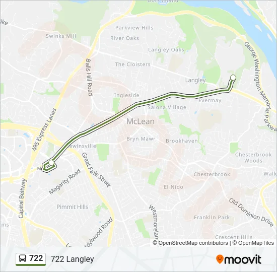 722 Bus Line Map