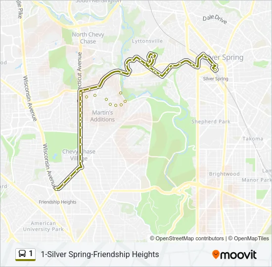 1 Bus Line Map