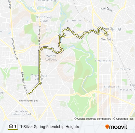 1 Bus Line Map