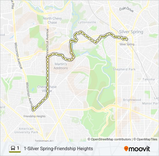 1 Bus Line Map
