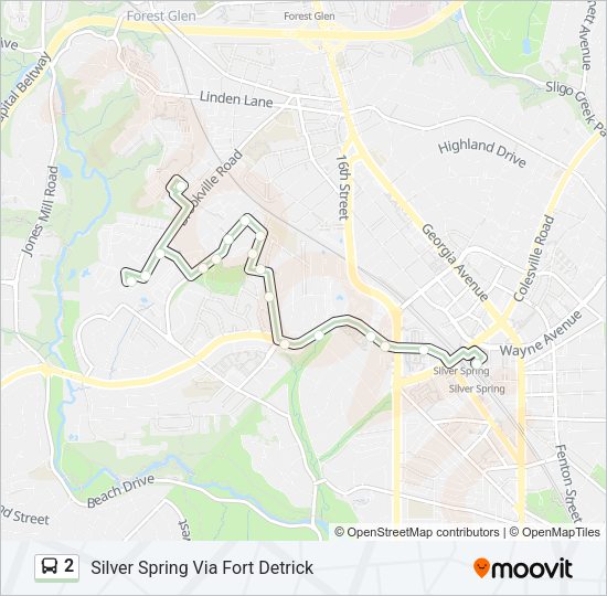 2 Bus Line Map