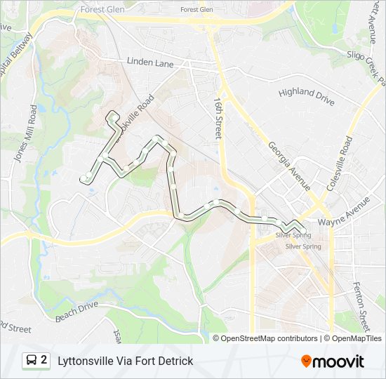 2 Bus Line Map
