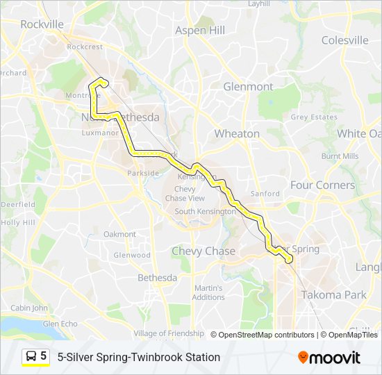 5 Bus Line Map