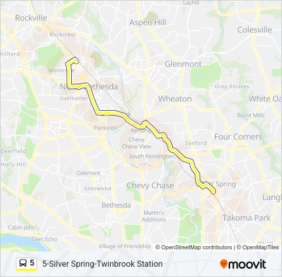 5 Bus Line Map