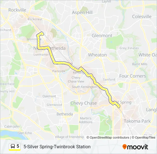 5 Bus Line Map