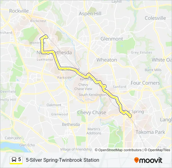 5 Bus Line Map